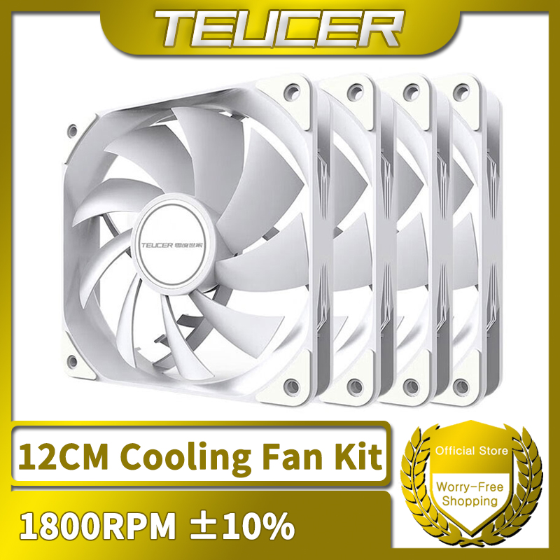 Tablet Computer Accessories - TEUCER 1800RPM 4PIN PWM White 12cm