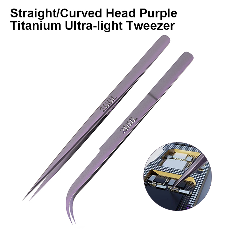 Tablet Accessories For Girls - 2UUL Purple Titanium Ultra-light Tweezer Ultra-precision