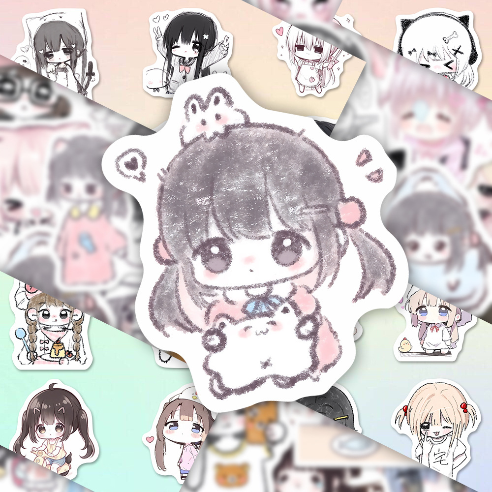 62PCS Cute Girl Graffiti Stick - Tablet Accessories For Girls 评论和价格