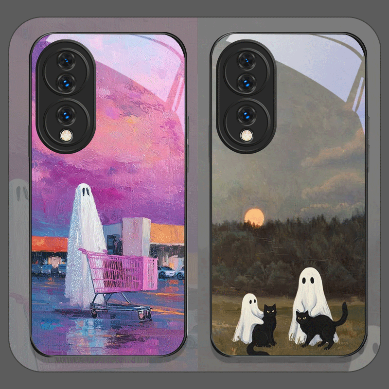 Cute Cartoon Black Cat Ghost P - Huawei Mate 60 评论和价格
