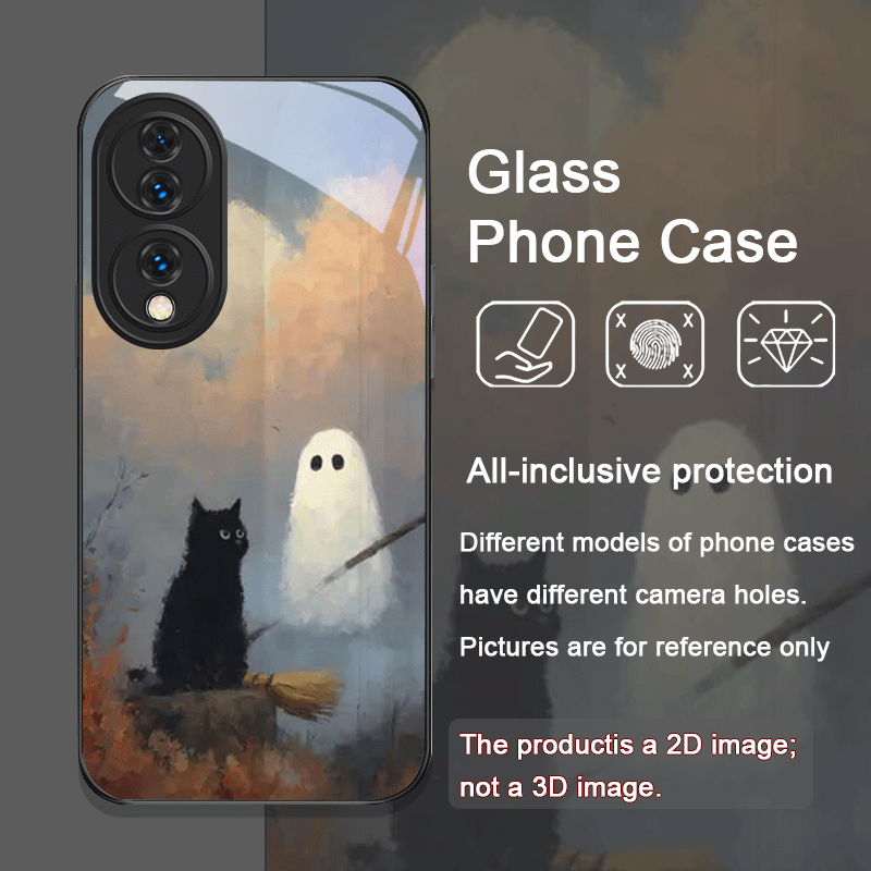Cute Cartoon Black Cat Ghost P - Huawei Mate 60 评论和价格