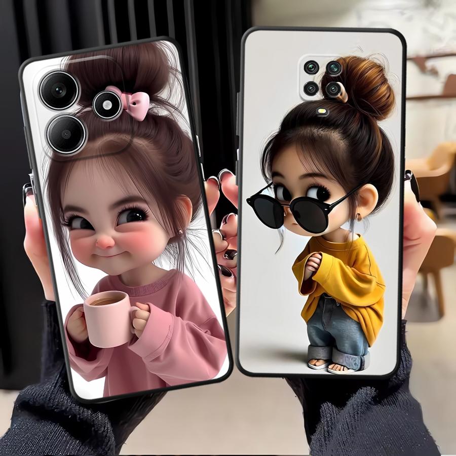 Cartoon Girl Pattern Funda Pho - Tablet Accessories For Girls 评论和价格