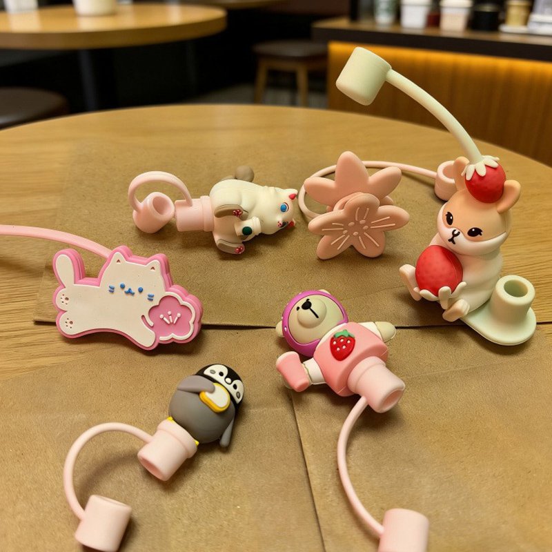 Cute Bear Straw Stopper Tumble - Tablet Cute Accessories 评论和价格