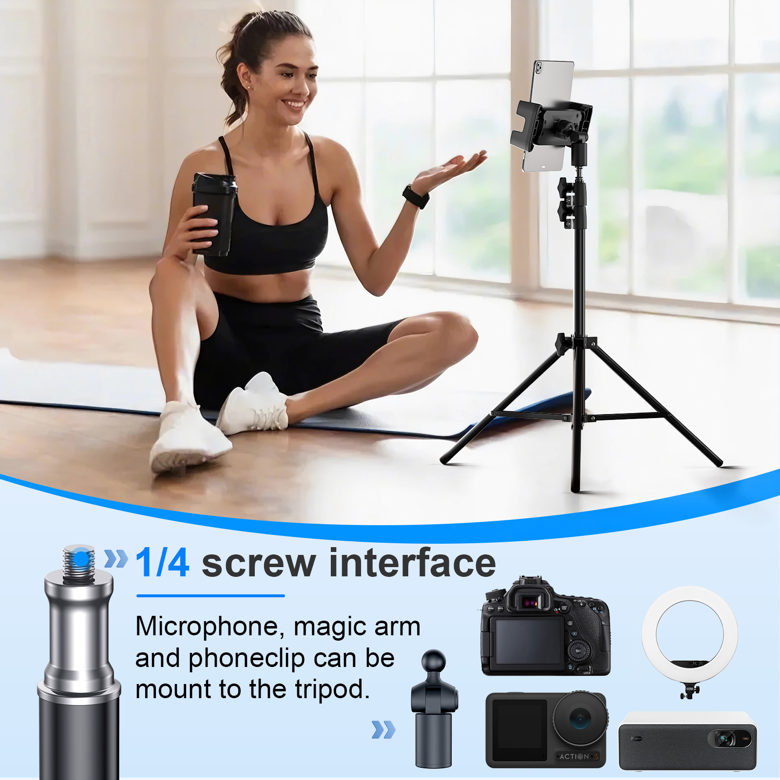 Floor Tripod Tablet Stand Heig - Tablet Ipad Accessories 评论和价格