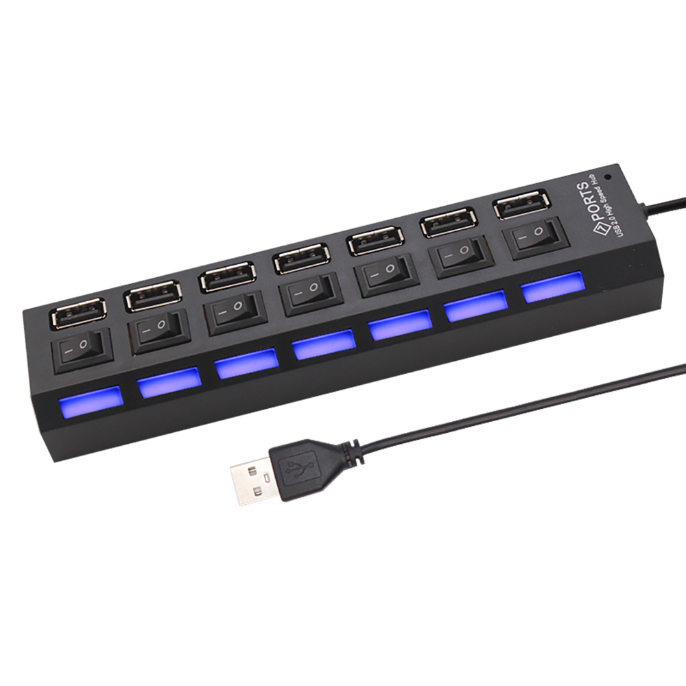 7 Port USB 2.0 Hub Splitter Fo - Tablet Computer Accessories 评论和价格